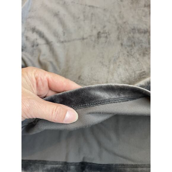 Pure Jill J. Jill Gray Velvet Kimono Sleeve Top Large Velour Soft Lagenlook NWT - Picture 4 of 8